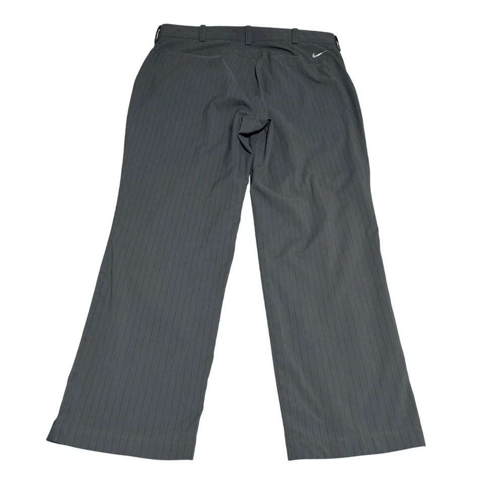 Nike Golf Pants Mens 36 30 Grey Pinstripe Dri-FIT Tour Performance Trousers
